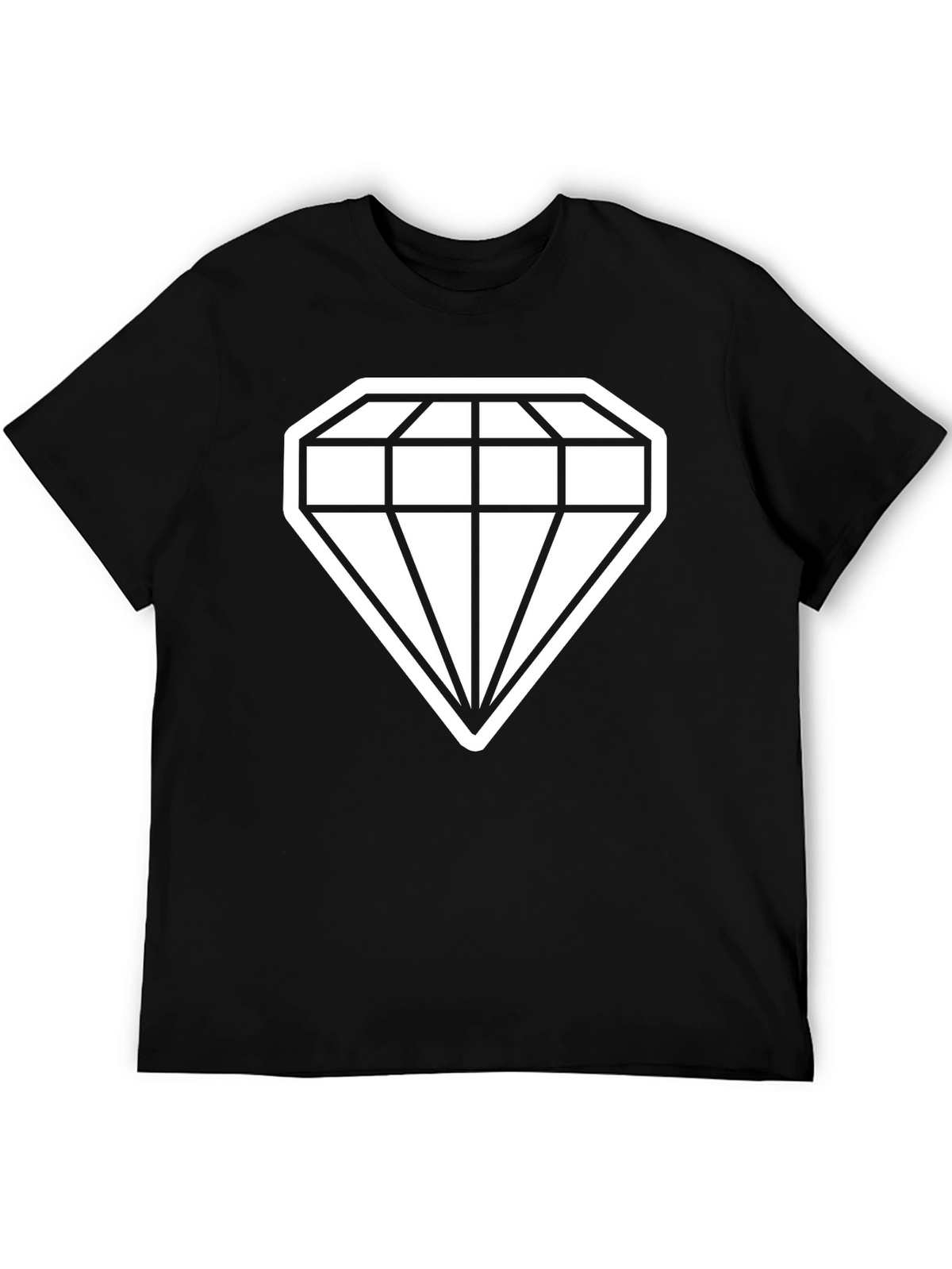 Diamond Graphic Tee - Stylish Black T-Shirt
