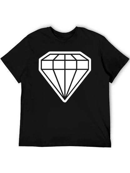 Diamond Graphic Tee - Stylish Black T-Shirt