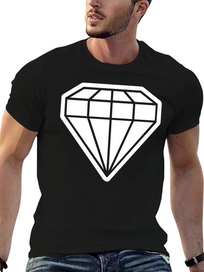 Diamond Graphic Tee - Stylish Black T-Shirt