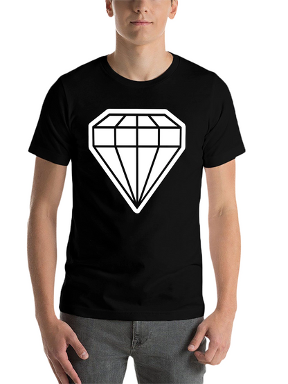 Diamond Graphic Tee - Stylish Black T-Shirt