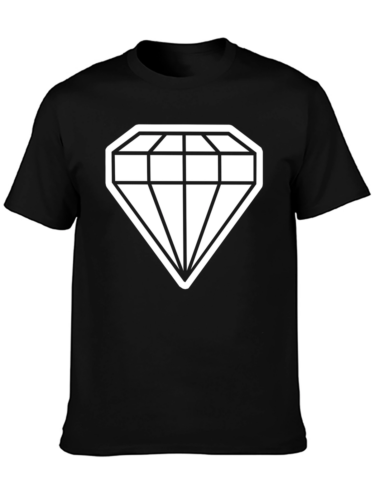 Diamond Graphic Tee - Stylish Black T-Shirt