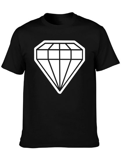 Diamond Graphic Tee - Stylish Black T-Shirt