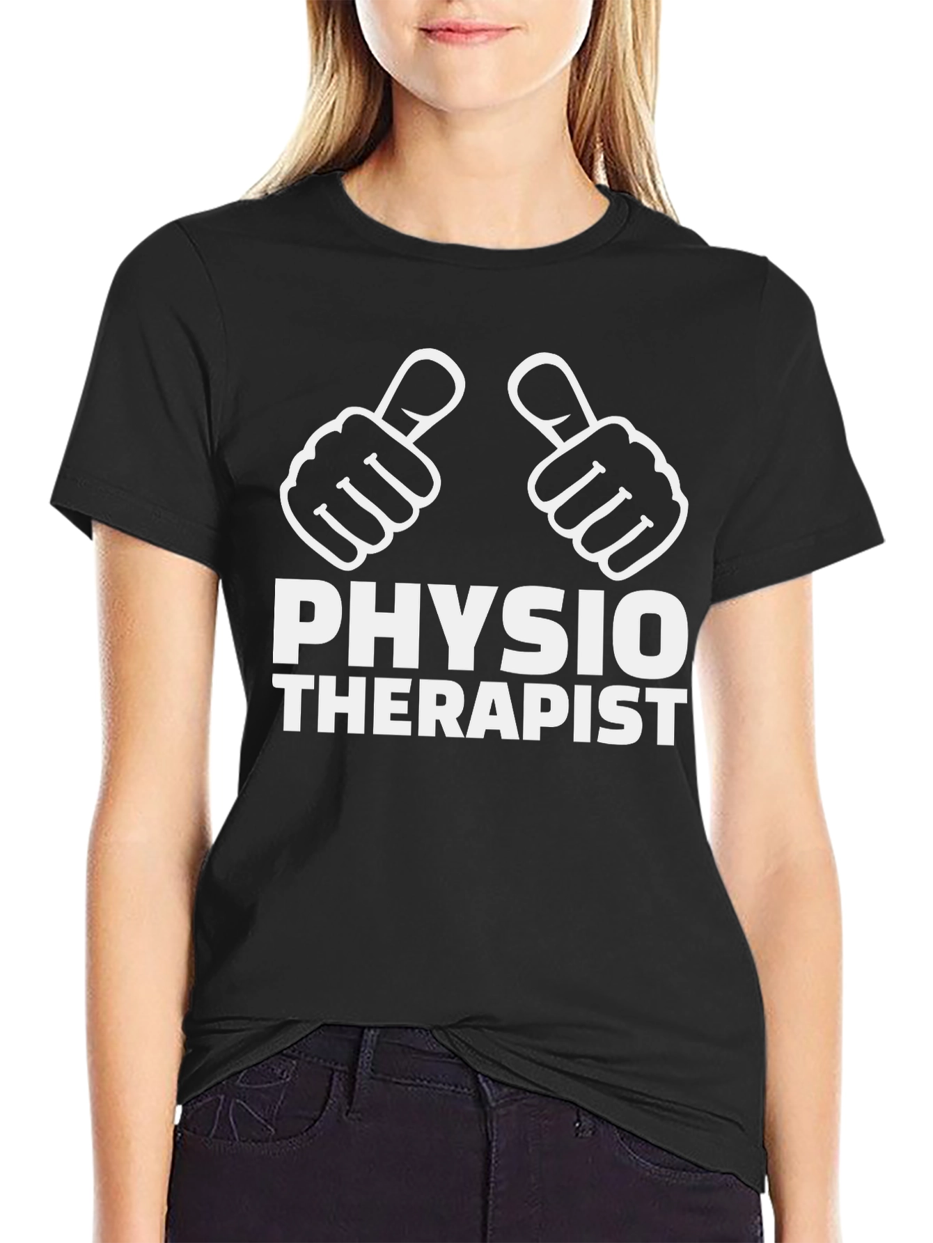 Physio Therapist T-Shirt - Thumbs Up Design