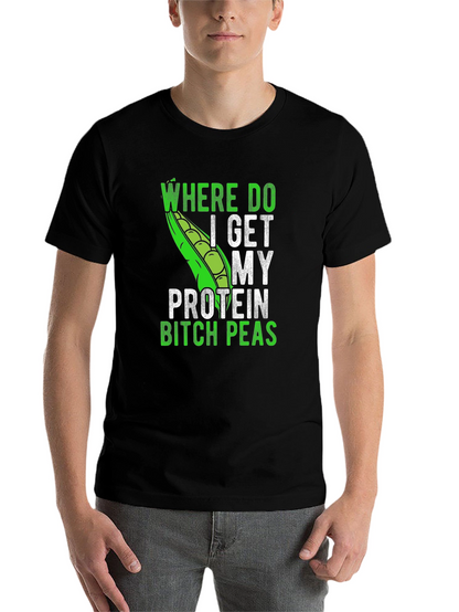 Funny Vegan Protein Peas T-Shirt