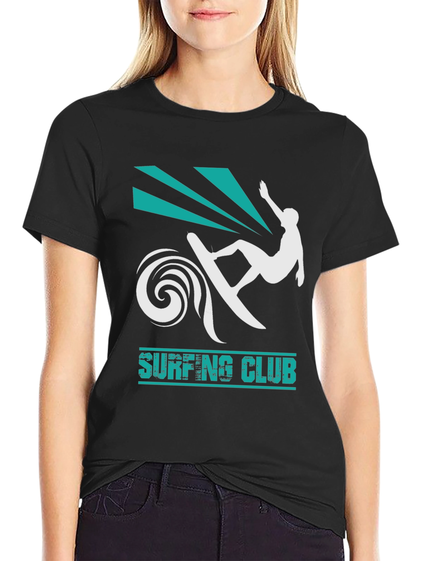 Surfing Club Black T-Shirt