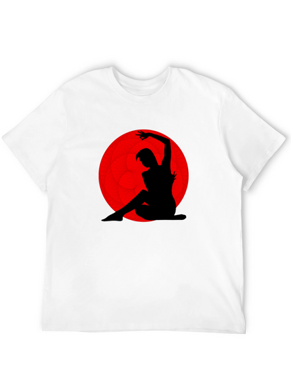 Silhouette Dancer Graphic Tee - Red Moon