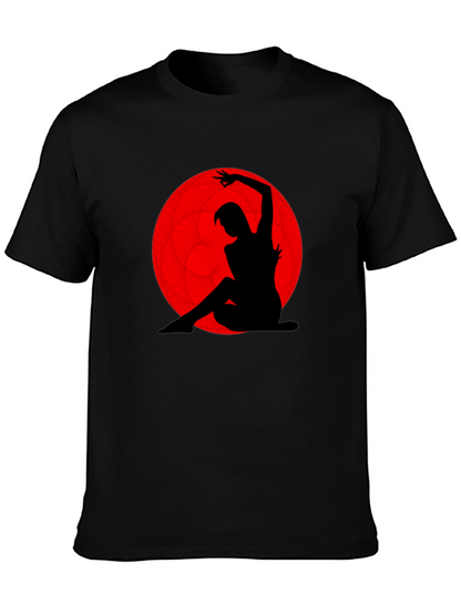 Silhouette Dancer Graphic Tee - Red Moon