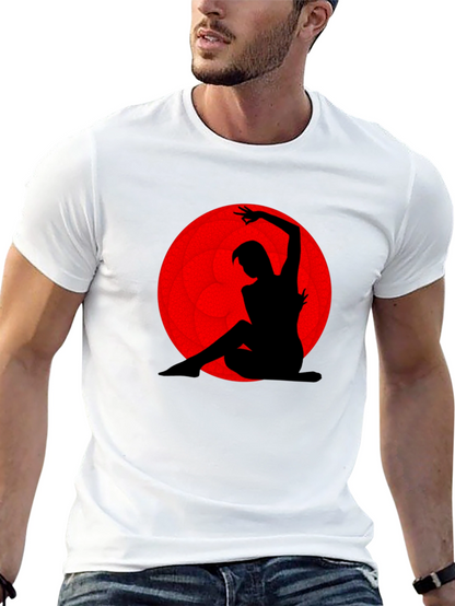 Silhouette Dancer Graphic Tee - Red Moon