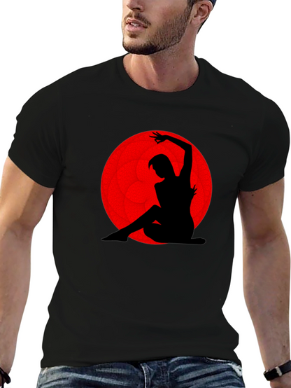 Silhouette Dancer Graphic Tee - Red Moon