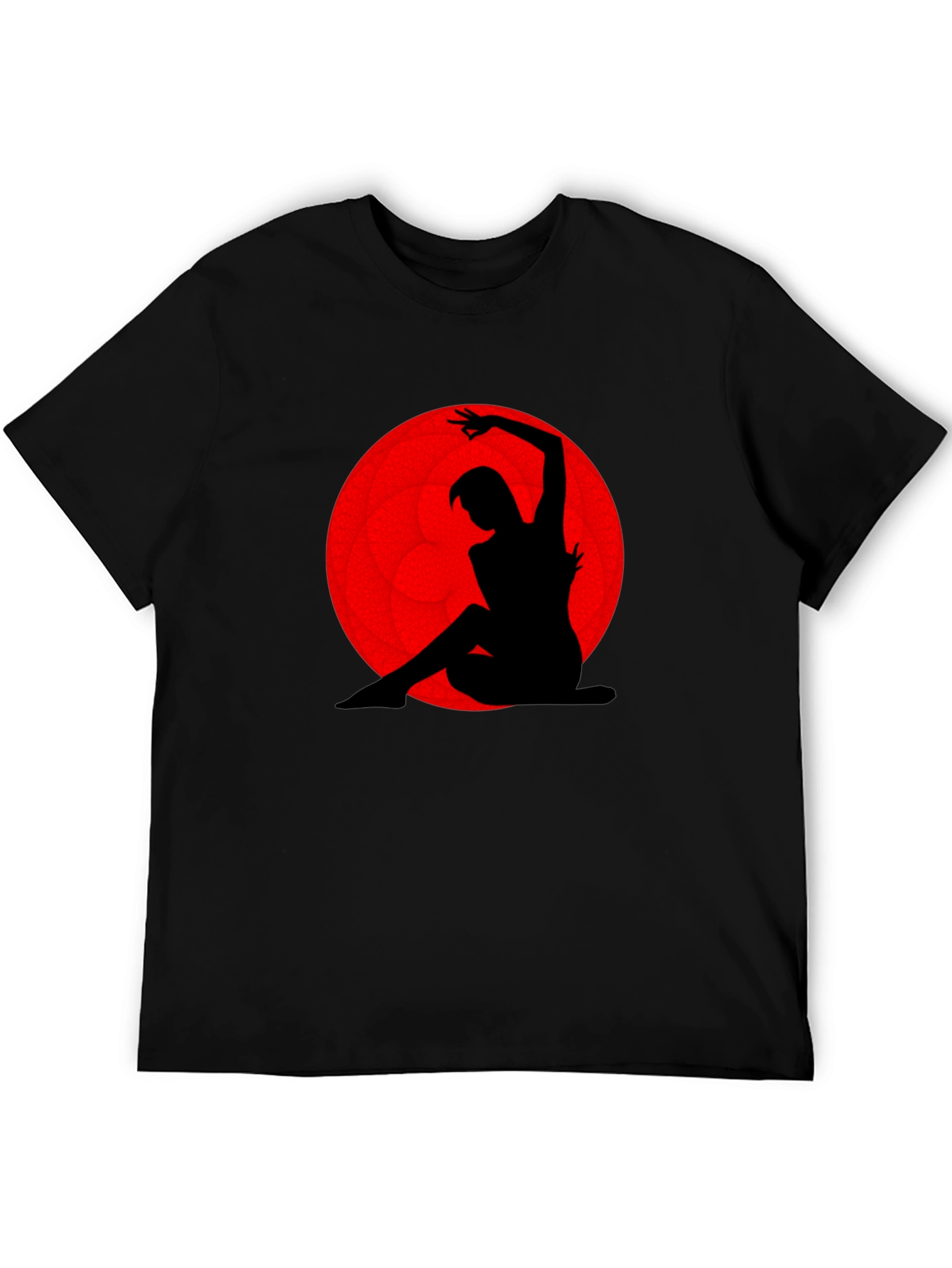 Silhouette Dancer Graphic Tee - Red Moon