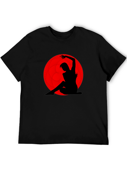 Silhouette Dancer Graphic Tee - Red Moon