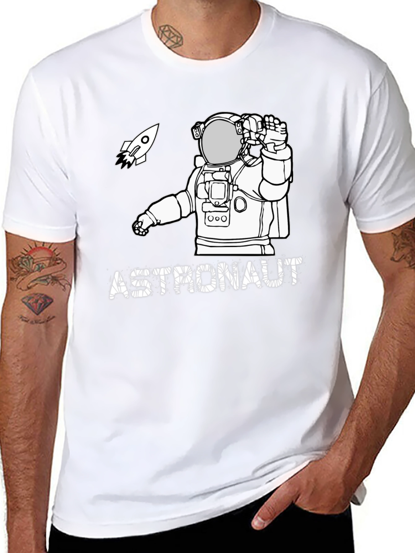 Astronaut Graphic T-Shirt - Space Adventure Tee