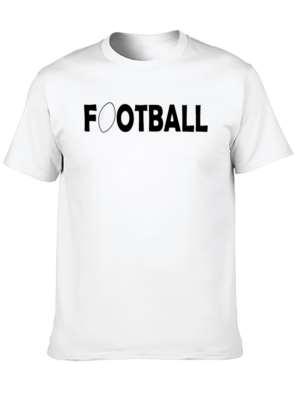 Football Graphic Print T-Shirt - Black