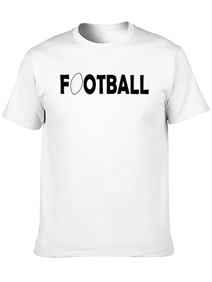Football Graphic Print T-Shirt - Black