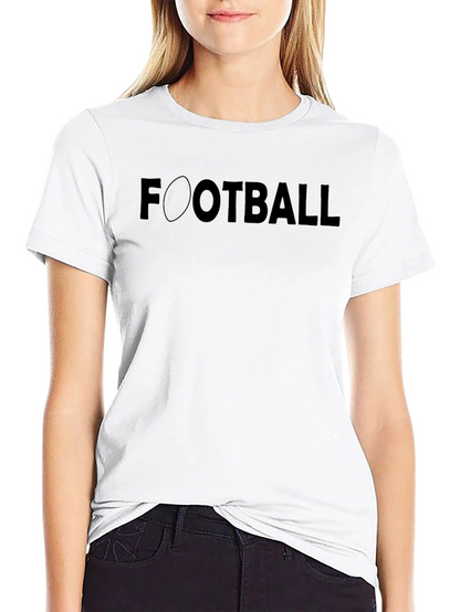 Football Graphic Print T-Shirt - Black