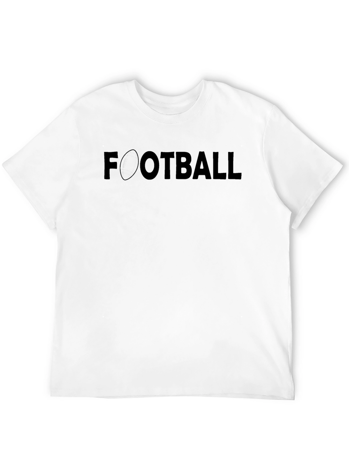 Football Graphic Print T-Shirt - Black