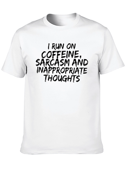 Caffeine Sarcasm Tee - Black Humor Graphic T-Shirt
