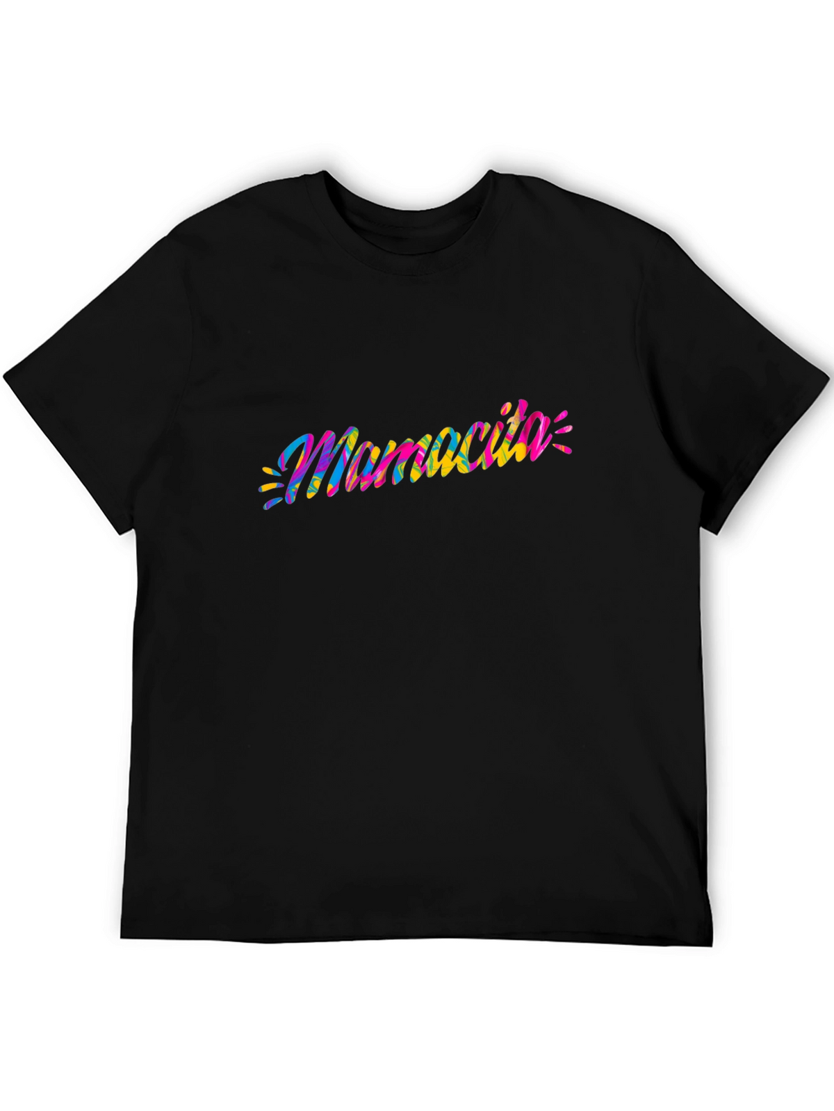 Mamacita Tie-Dye Graphic Tee - Soft Black Cotton