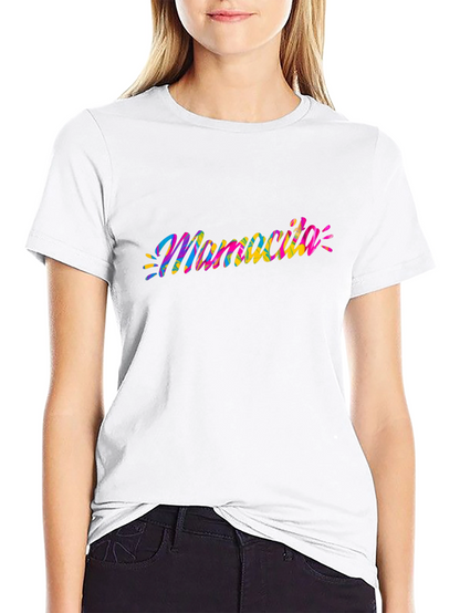 Mamacita Tie-Dye Graphic Tee - Soft Black Cotton