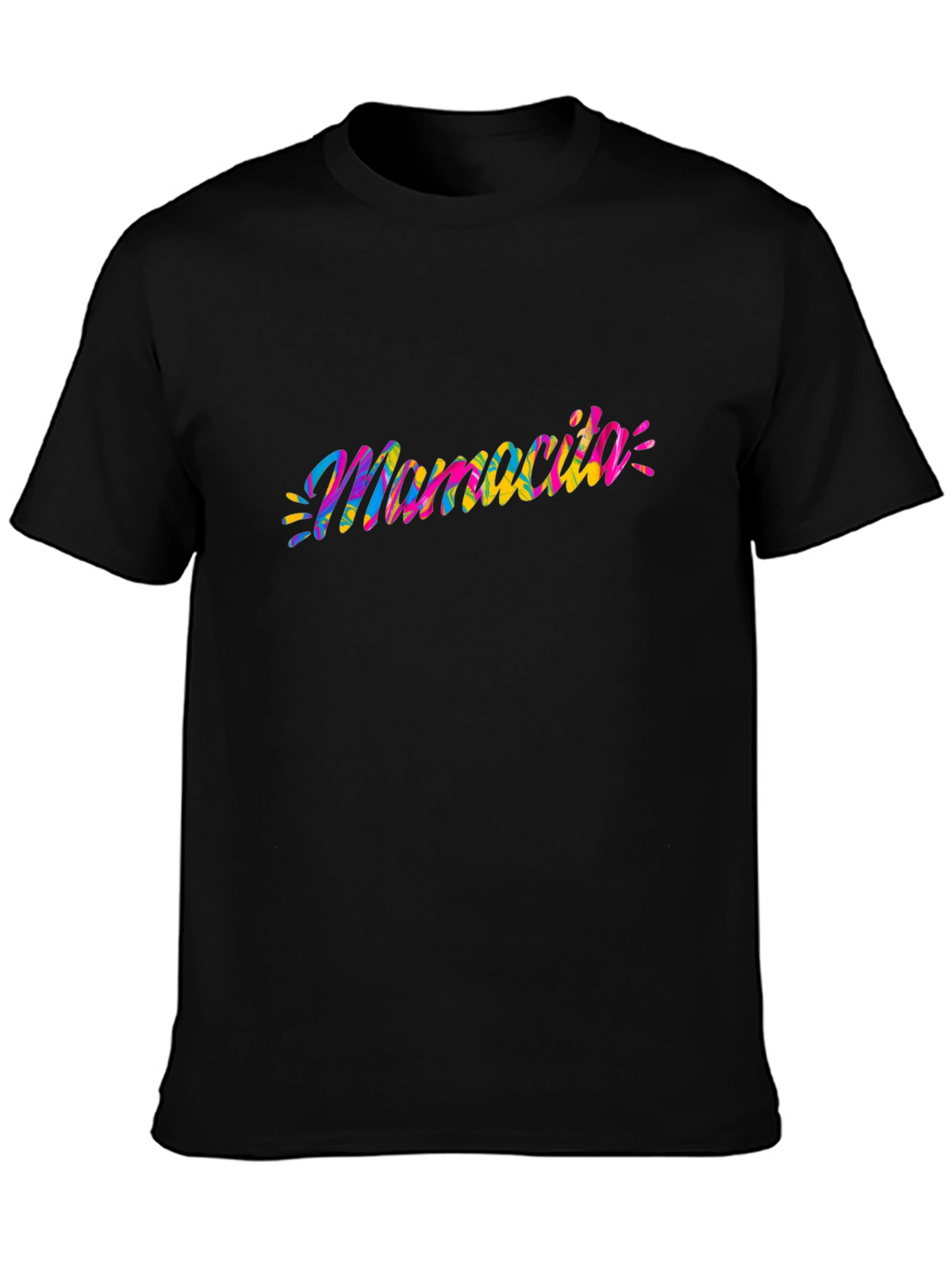 Mamacita Tie-Dye Graphic Tee - Soft Black Cotton