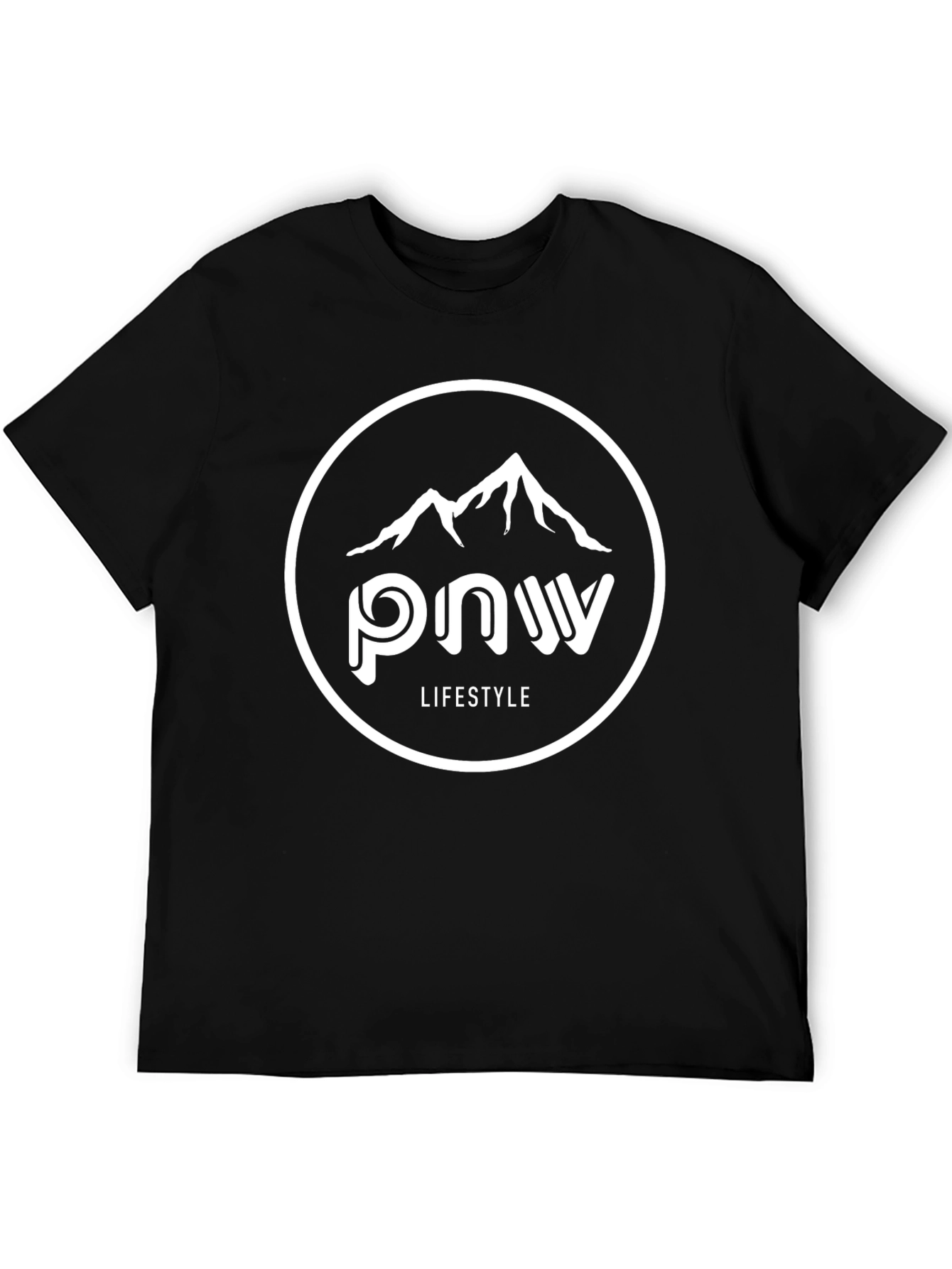 PNW Lifestyle Black Graphic T-Shirt