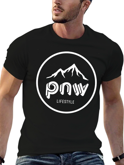 PNW Lifestyle Black Graphic T-Shirt