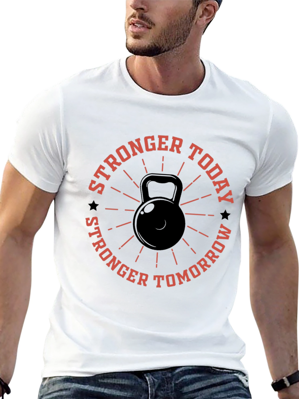 Stronger Today Kettlebell Graphic T-Shirt