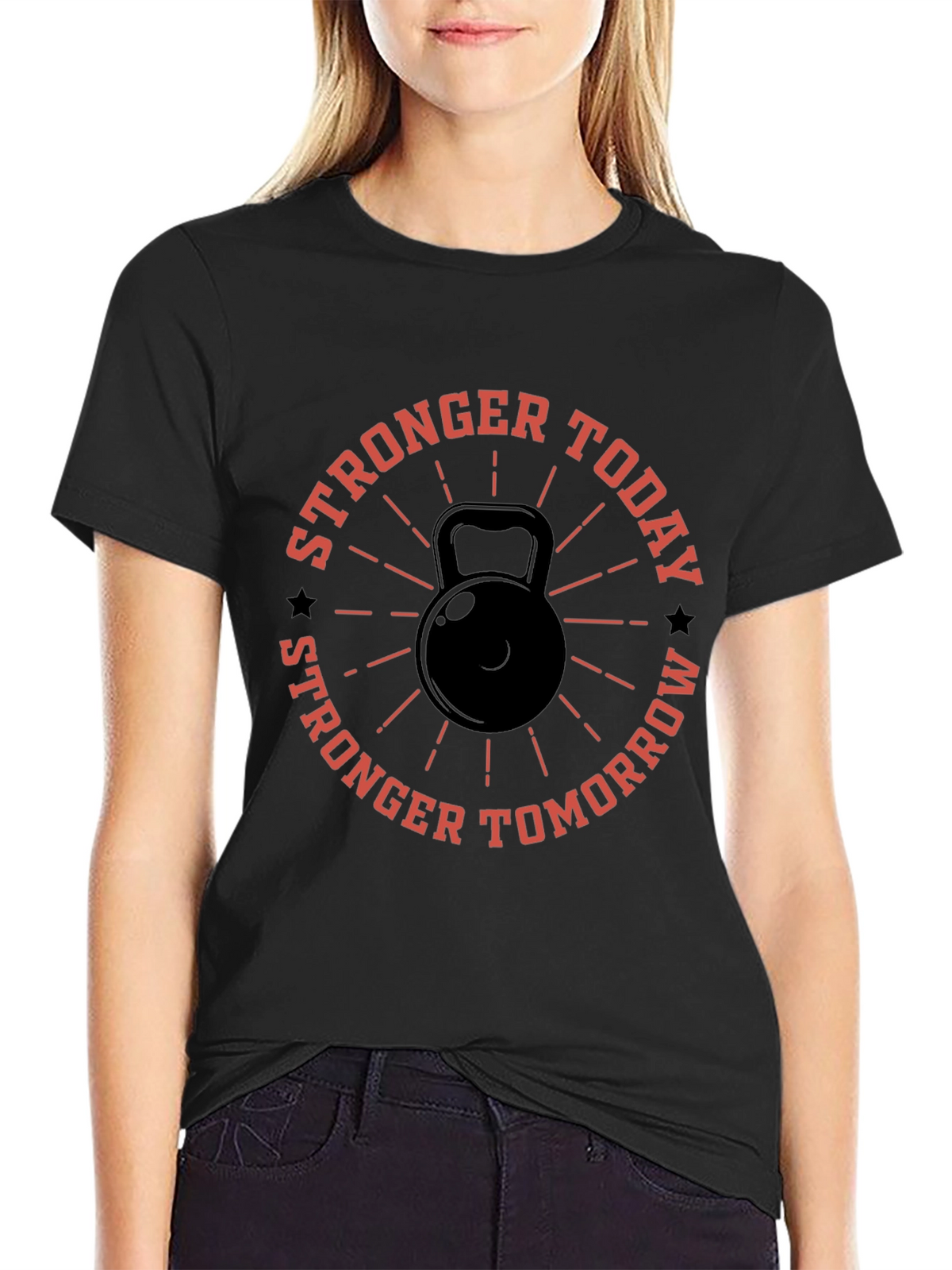 Stronger Today Kettlebell Graphic T-Shirt