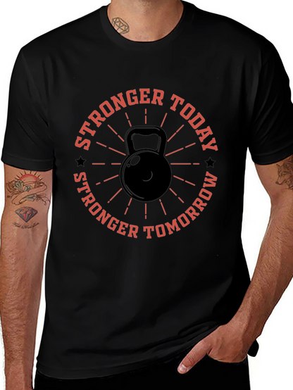 Stronger Today Kettlebell Graphic T-Shirt