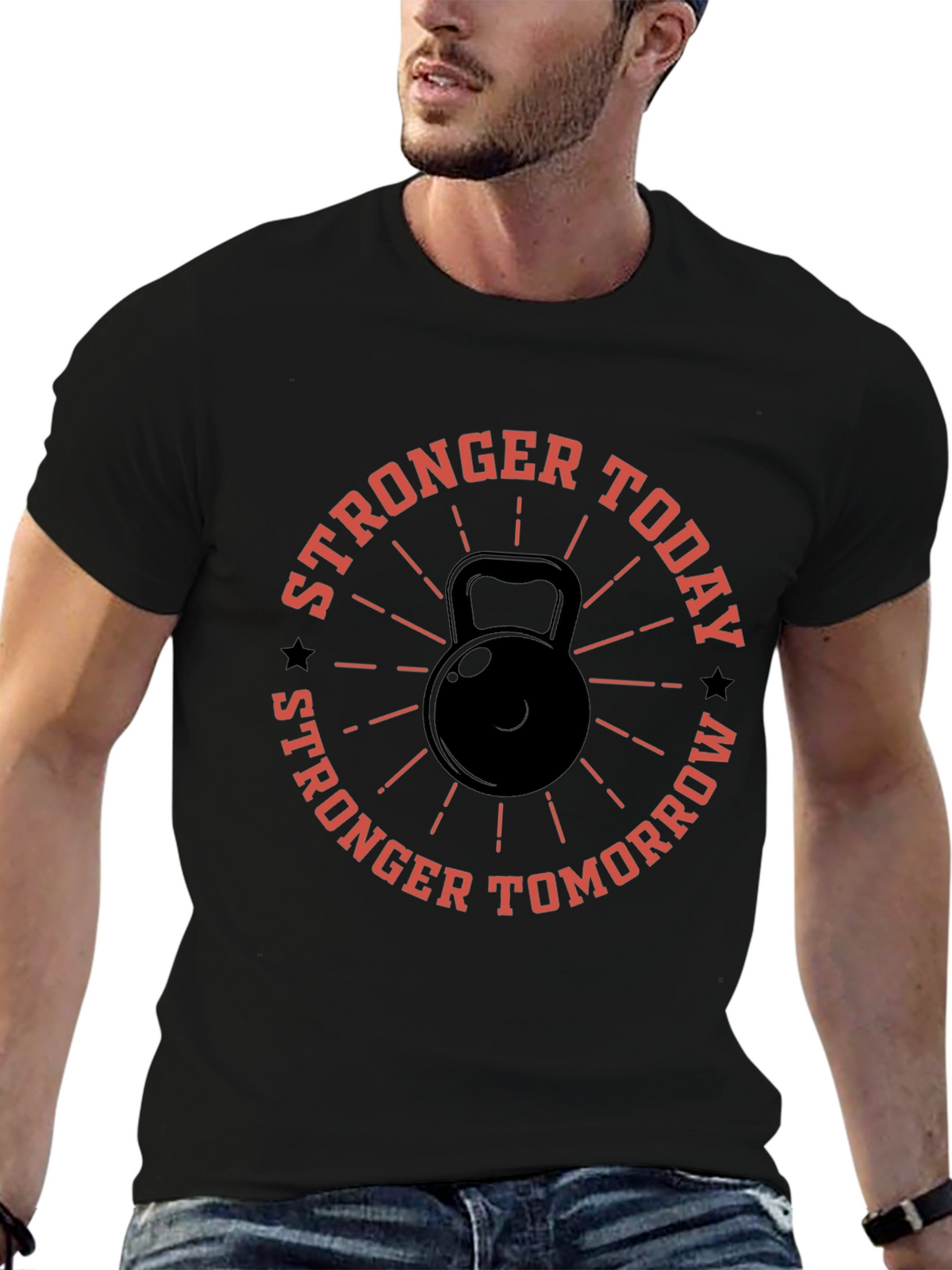 Stronger Today Kettlebell Graphic T-Shirt