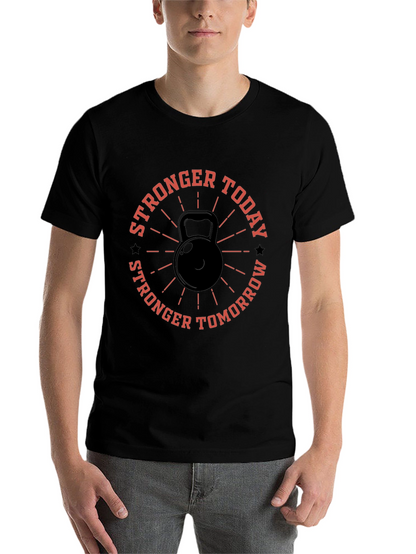 Stronger Today Kettlebell Graphic T-Shirt