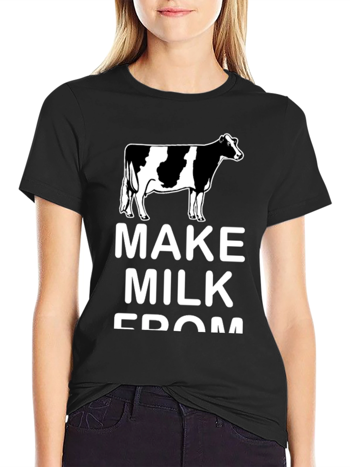Make Milk From Cows Black Tee