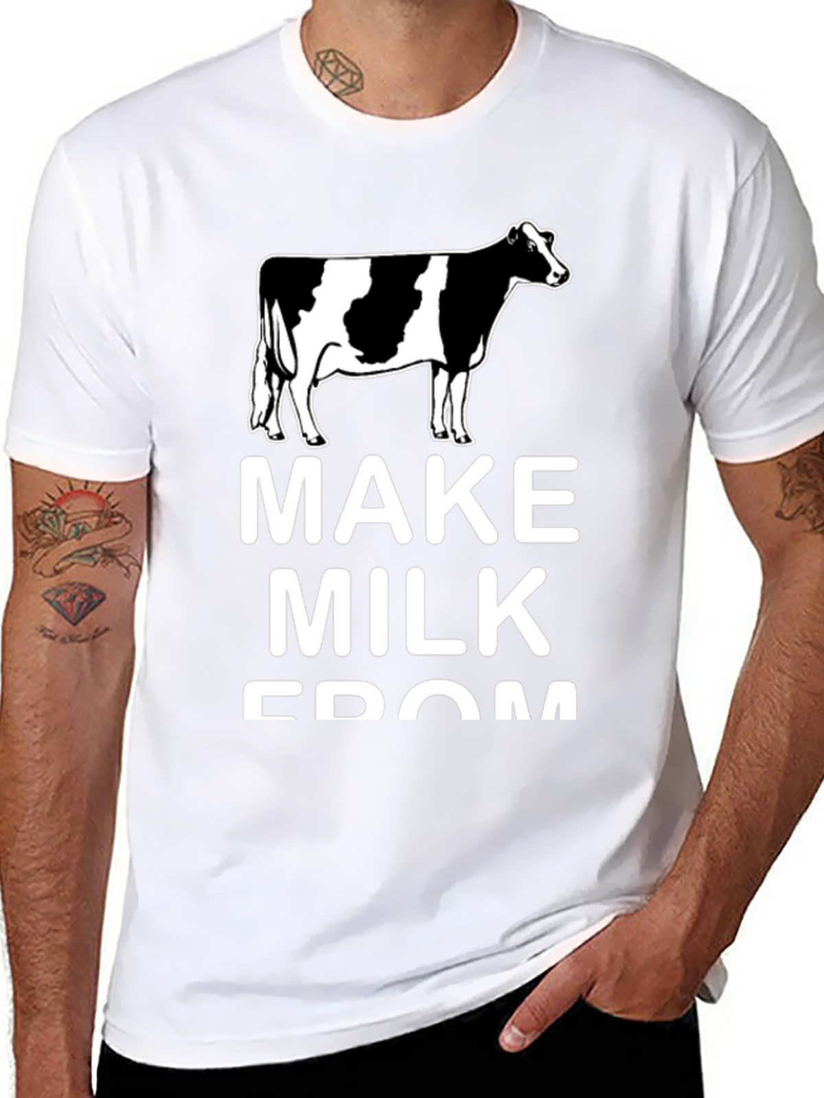 Make Milk From Cows Black Tee