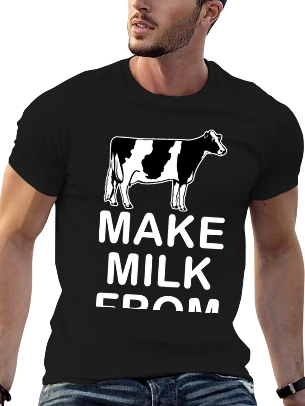 Make Milk From Cows Black Tee