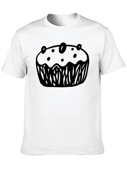 Muffin Graphic Black T-Shirt Casual Wear