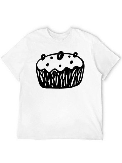 Muffin Graphic Black T-Shirt Casual Wear