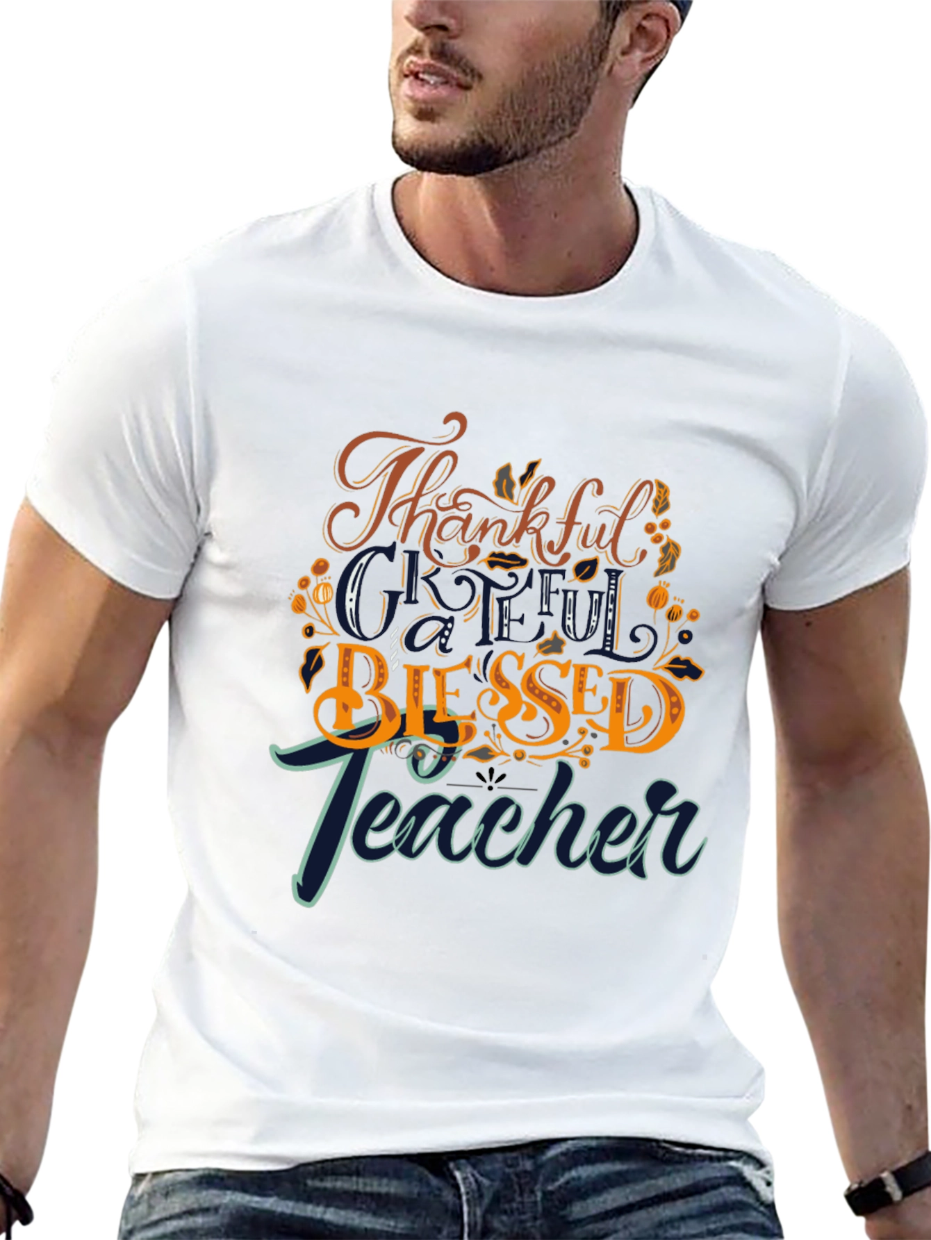 Thankful Blessed Teacher Graphic Tee