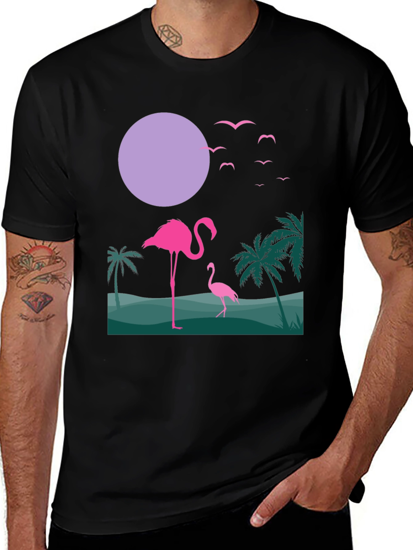 Tropical Flamingo Graphic Tee