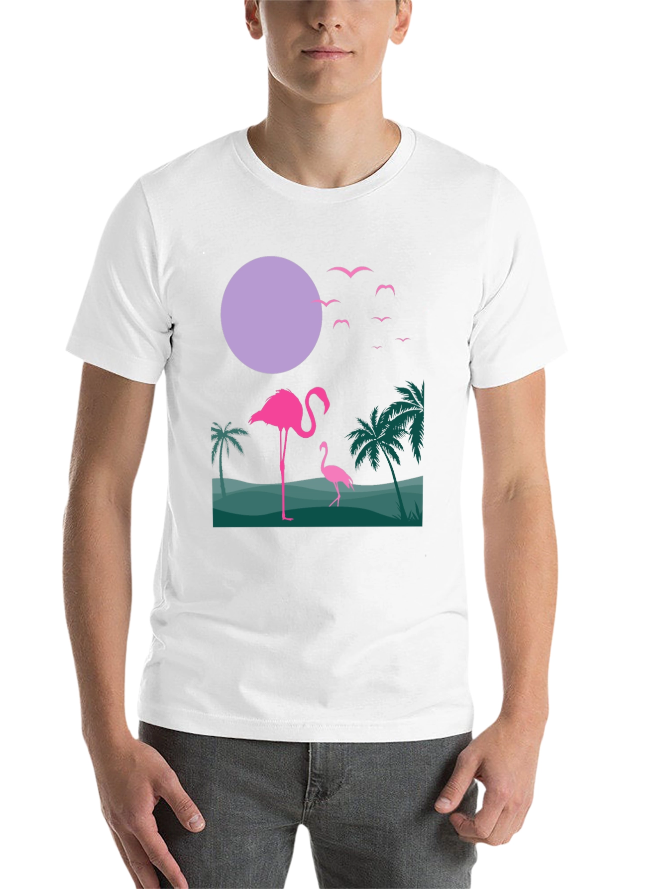 Tropical Flamingo Graphic Tee