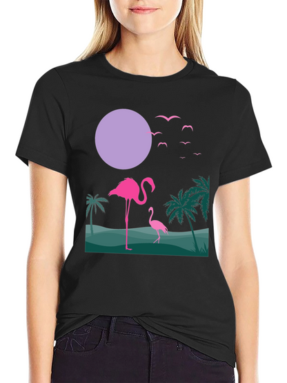 Tropical Flamingo Graphic Tee