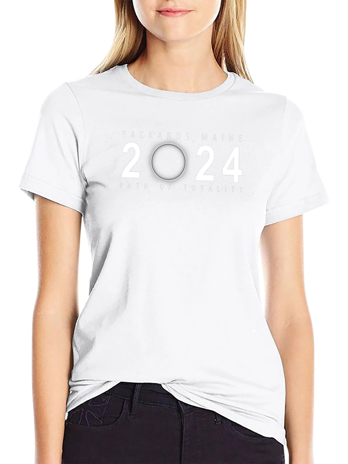 Packards Maine 2024 Path of Totality Black T-Shirt