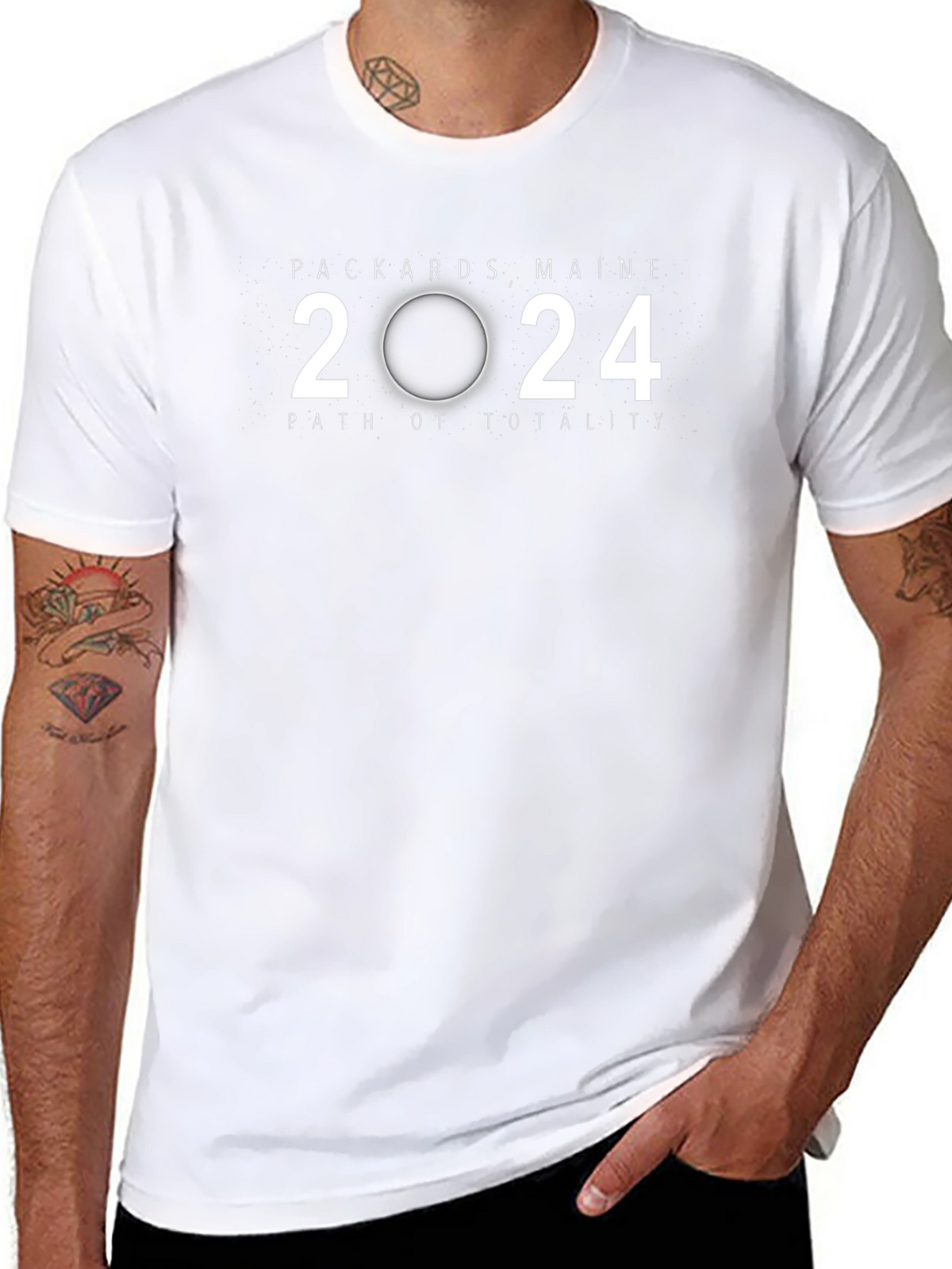 Packards Maine 2024 Path of Totality Black T-Shirt