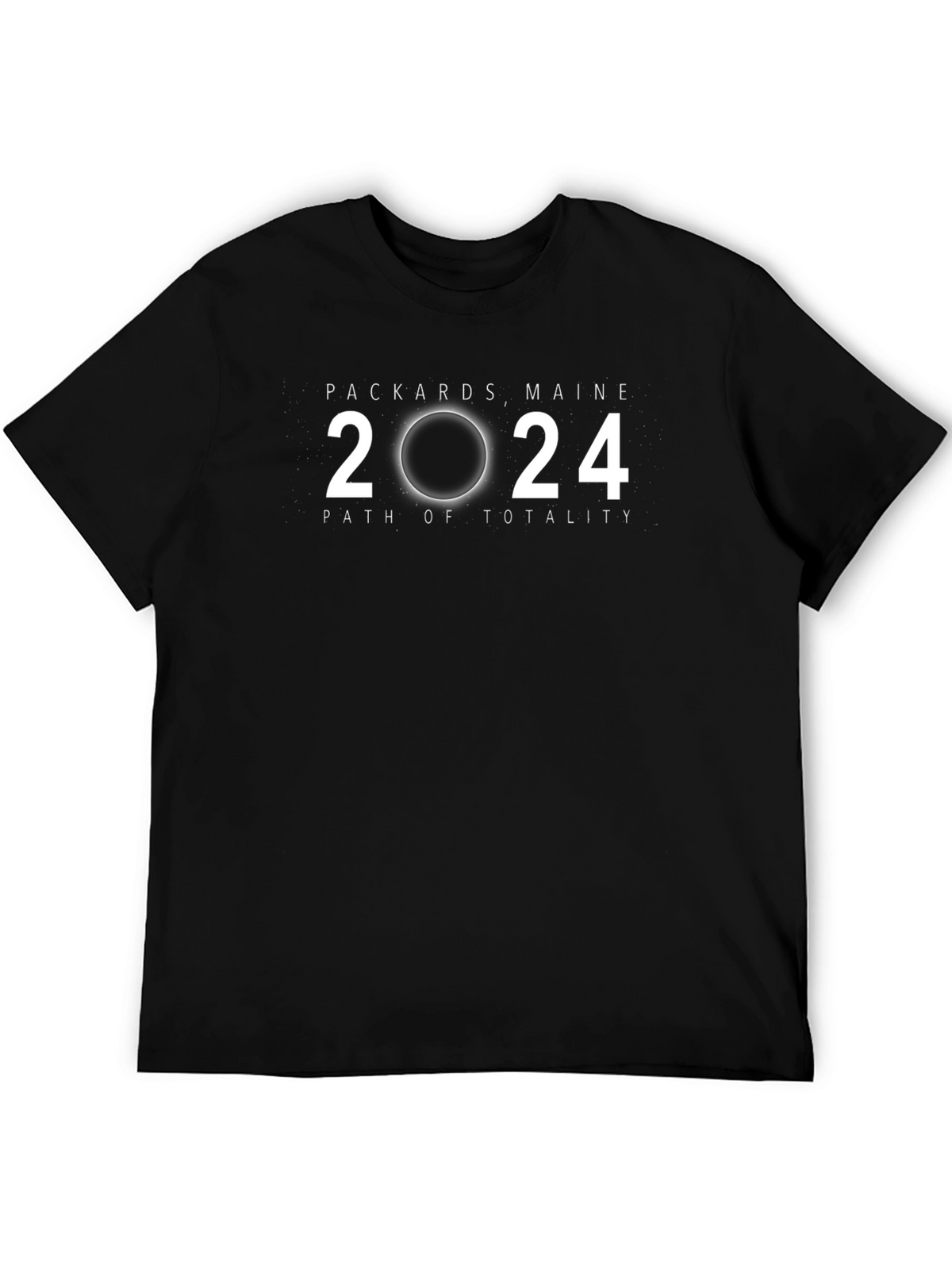 Packards Maine 2024 Path of Totality Black T-Shirt