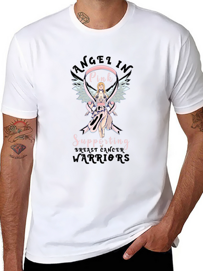 Breast Cancer Awareness Angel In Pink T-Shirt
