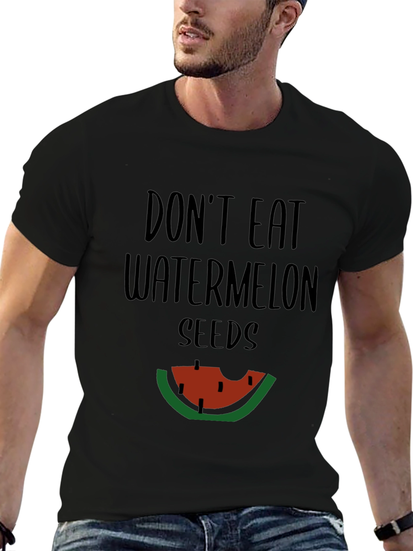 Funny Dont Eat Watermelon Seeds Graphic Tee