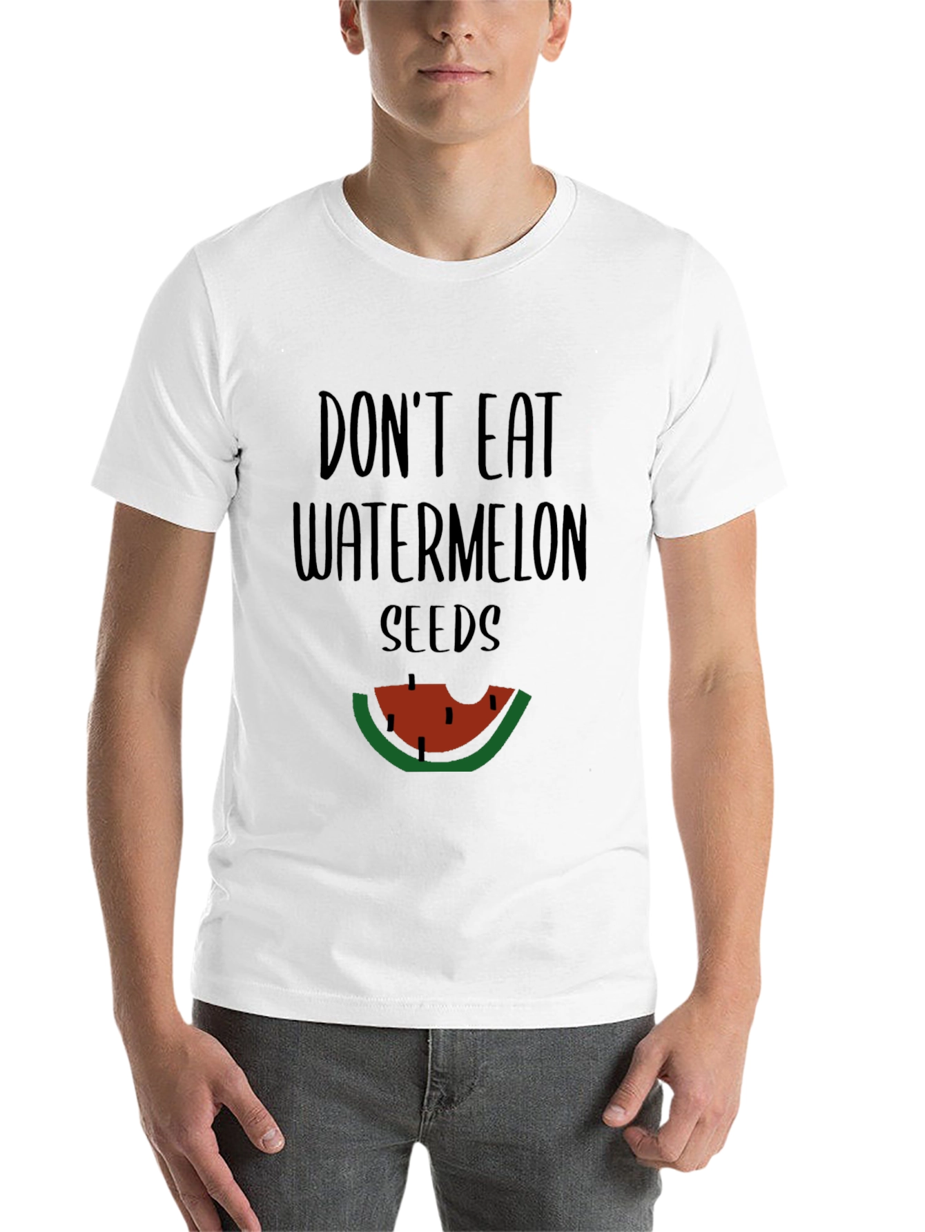 Funny Dont Eat Watermelon Seeds Graphic Tee