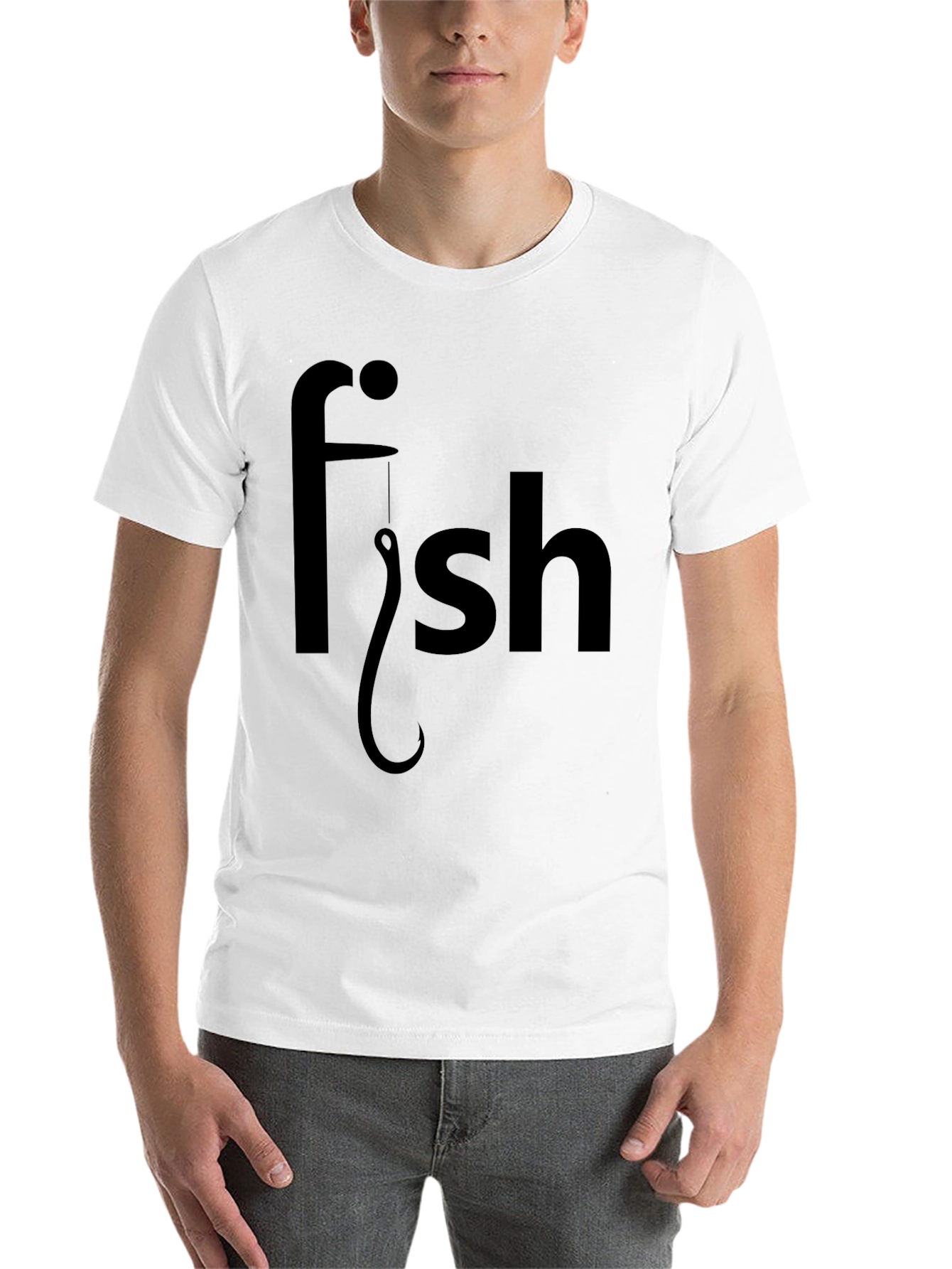 Funny Fishing T-Shirt - Fish Hook Design