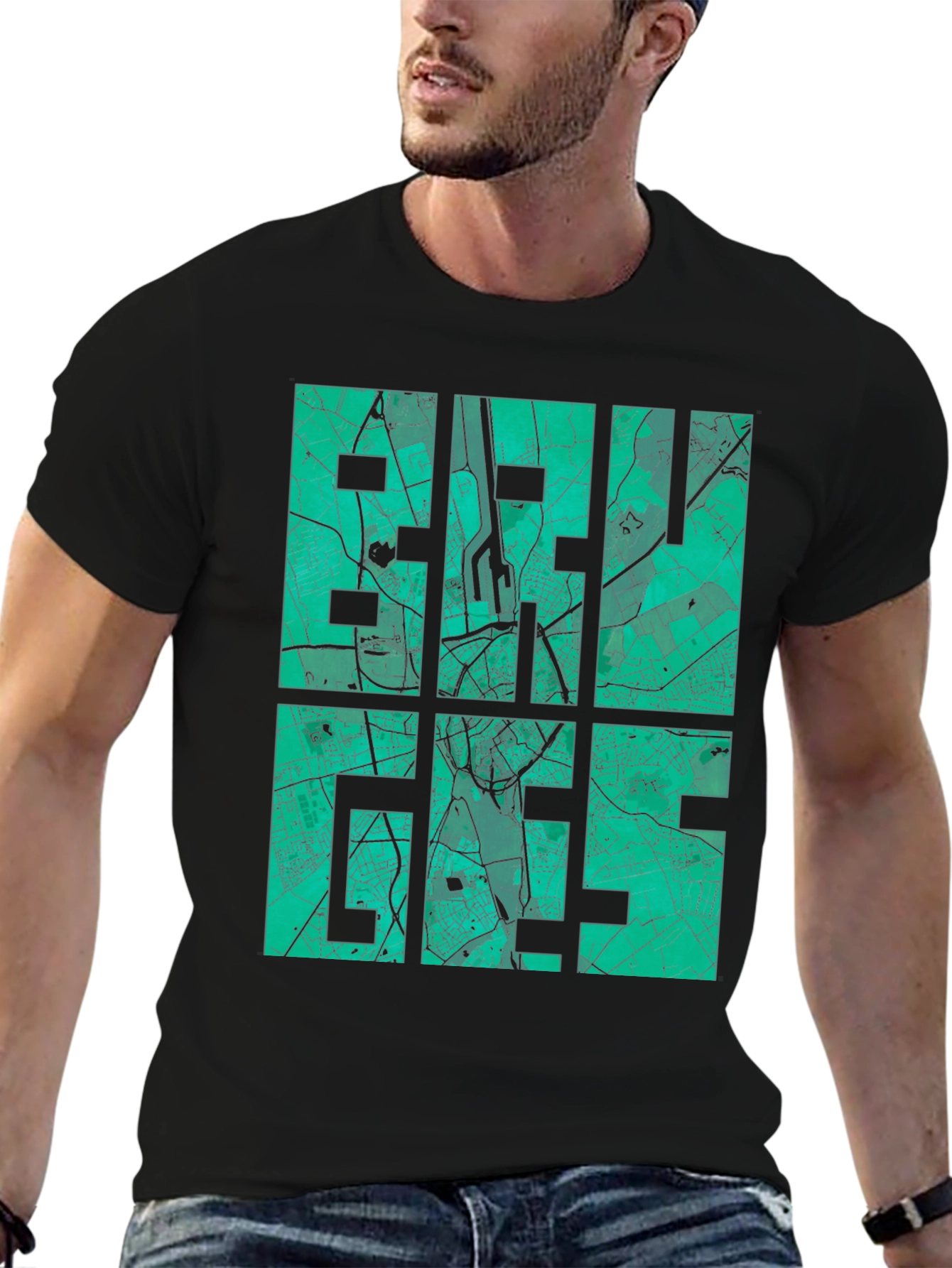 City Map Graphic Tee - Black