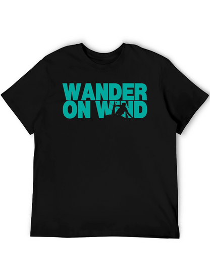 Wander On Wind Black Graphic T-Shirt