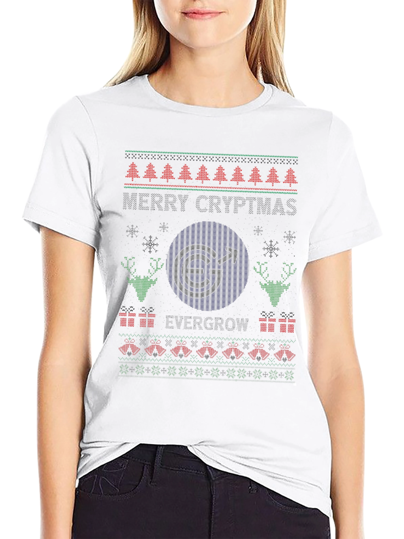 Novelty Ugly Christmas Sweater Gay Pride T-Shirt